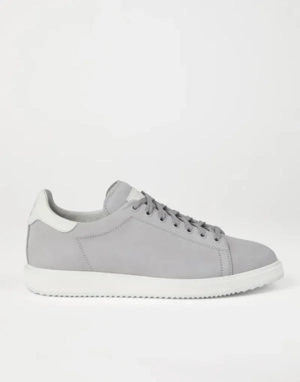 Sneakers-Brunello Cucinelli Sneakers in nabuk Grigio Perla (CUO38)