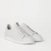 Sneakers-Brunello Cucinelli Sneakers in vitello con grana Bianco (C6280)