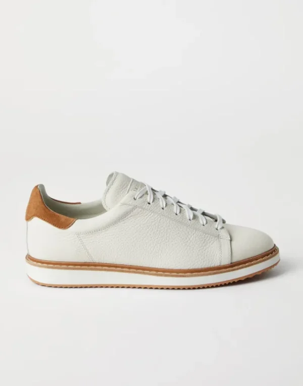 Sneakers-Brunello Cucinelli Sneakers in vitello con grana Panama (CLT57)