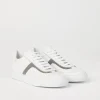 Sneakers-Brunello Cucinelli Sneakers in vitello con Precious Detail Bianco (C7592)