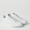 Sneakers-Brunello Cucinelli Sneakers in vitello mat con Precious Detail Bianco (C7592)