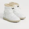 Scarpe-Brunello Cucinelli Stivali Mountain in nylon trapuntato con fodera in shearling Bianco (C001)