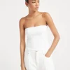 T-shirt & Top-Brunello Cucinelli Top bandeau in jersey di cotone stretch Bianco (C159)