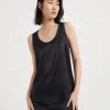 T-shirt & Top-Brunello Cucinelli Top reversibile in raso di seta stretch Nero (C101)