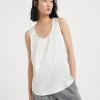 T-shirt & Top-Brunello Cucinelli Top reversibile in raso di seta stretch Bianco (C600)