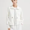 Travelwear-Brunello Cucinelli Topwear in felpa Smooth di cotone con Shiny Trims Off-White (C7220)