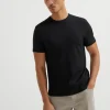 T-shirt & Polo-Brunello Cucinelli T-shirt girocollo in jersey a costine di cotone stretch Nero (C101)