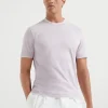 T-shirt & Polo-Brunello Cucinelli T-shirt girocollo in jersey di cotone con Faux Layering Lavanda (CTU72)