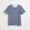 T-shirt & Camicie-Brunello Cucinelli T-shirt in jersey di lino e cotone Blu (CJM15)