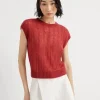 Maglieria-Brunello Cucinelli T-shirt in maglia di mohair e lana a treccia Rosso (C7901)