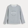 T-shirt & Camicie-Brunello Cucinelli T-shirt manica lunga in jersey di cotone con Faux-Layering e stampa Grigio (CB553)