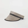 Cappelli-Brunello Cucinelli Visiera in canapa e cotone con Precious Band Deserto (CGV65)