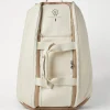 Travel Essentials-Brunello Cucinelli Zaino Tennis in vitello con grana e nylon Beige (CAF27)